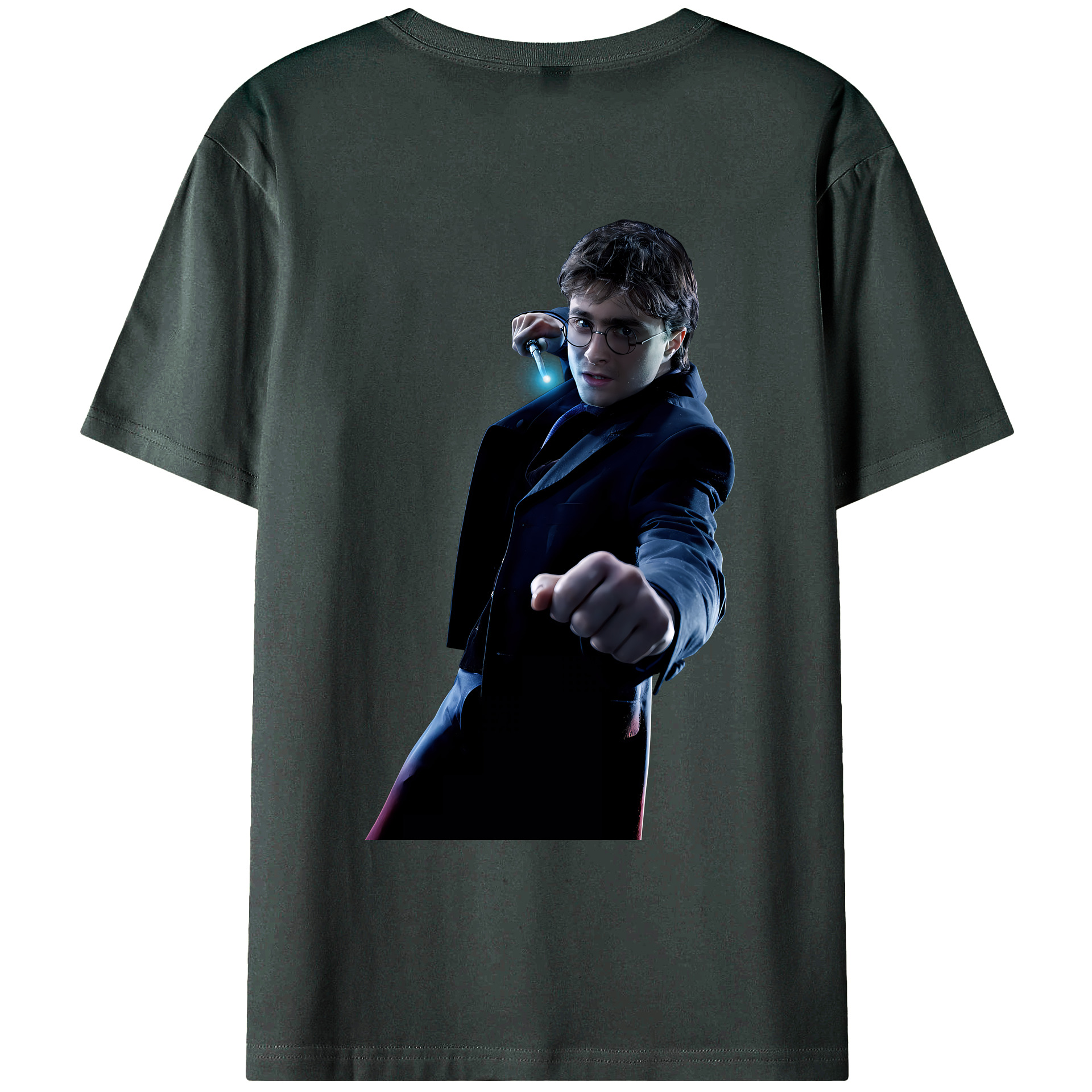 （画像用） Harry Potter ハリー・ポッターシリーズ 綿100％ メンズ半袖Tシャツ（バックプリント） 通気性